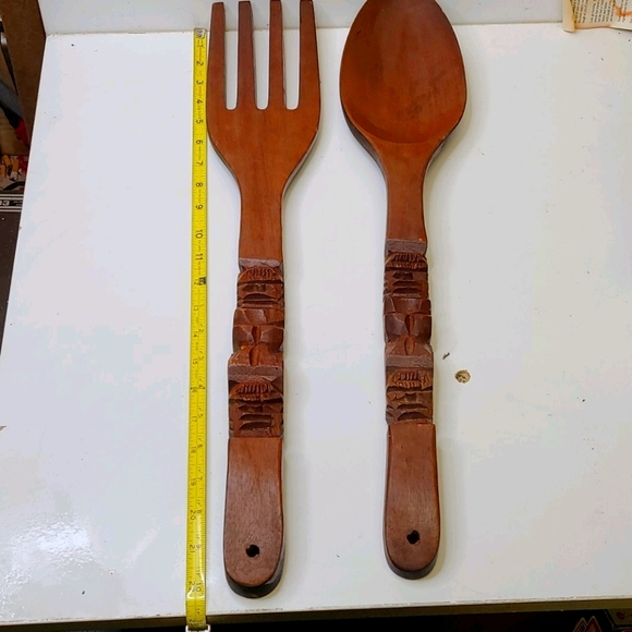 Vintage Accents Vintage Hawaiian Tiki Wooden Fork Spoon Han Poshmark